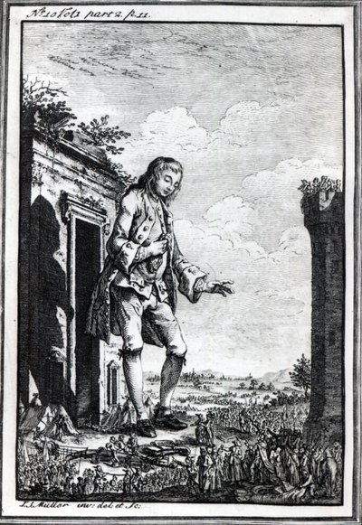 Gulliver entre los liliputienses, ilustración de 